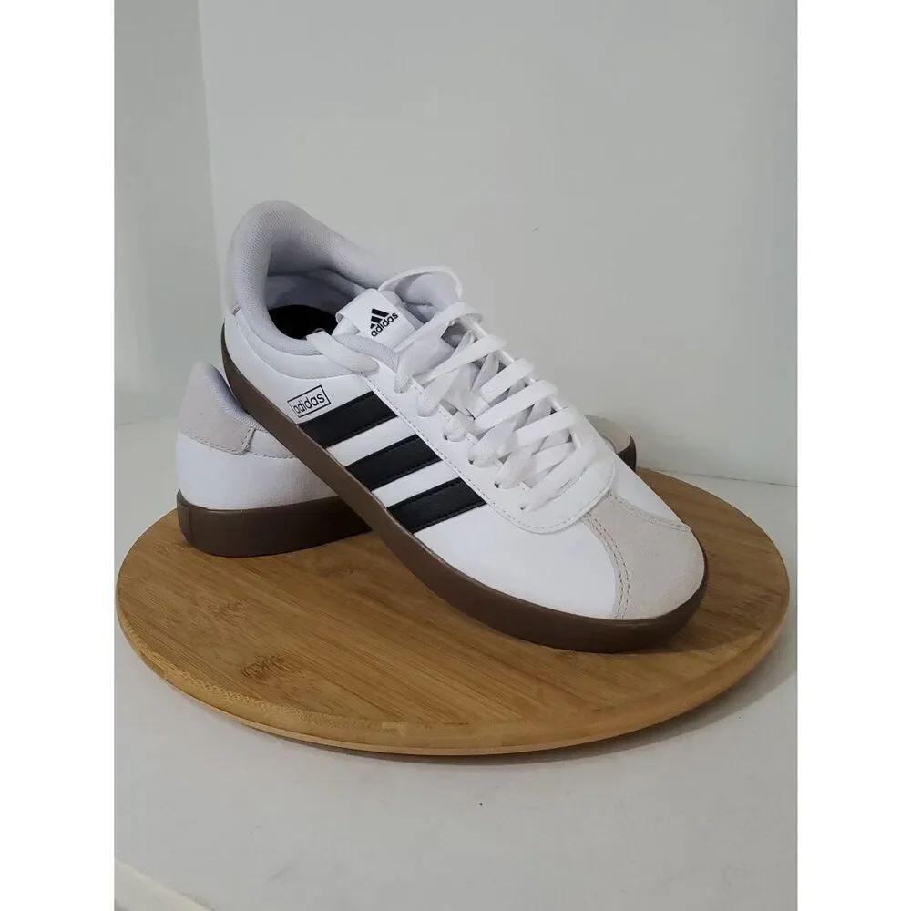 Adidas VL Court 3.0 Black/ White Sneakers Women's 8 ID8797 NIB